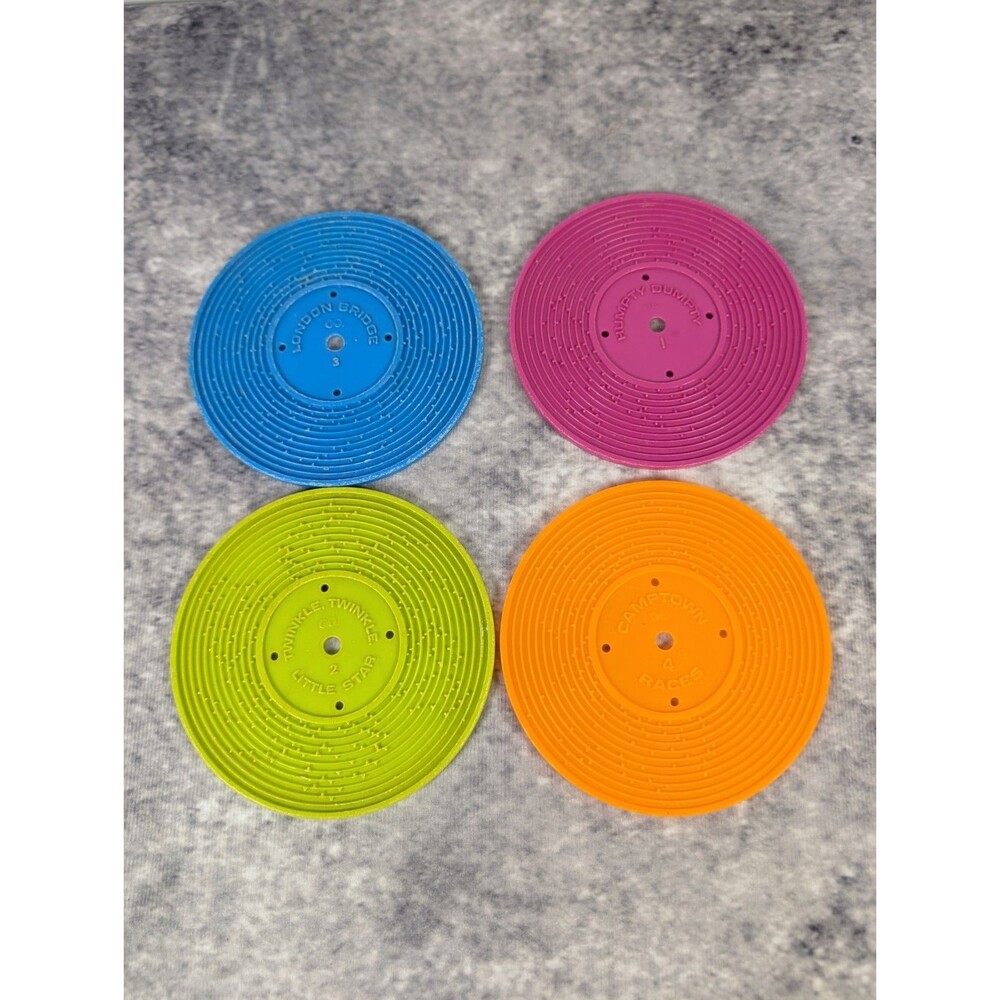 Vintage Fisher Price #995 Sesame Street Music Box Records Lot Of 4